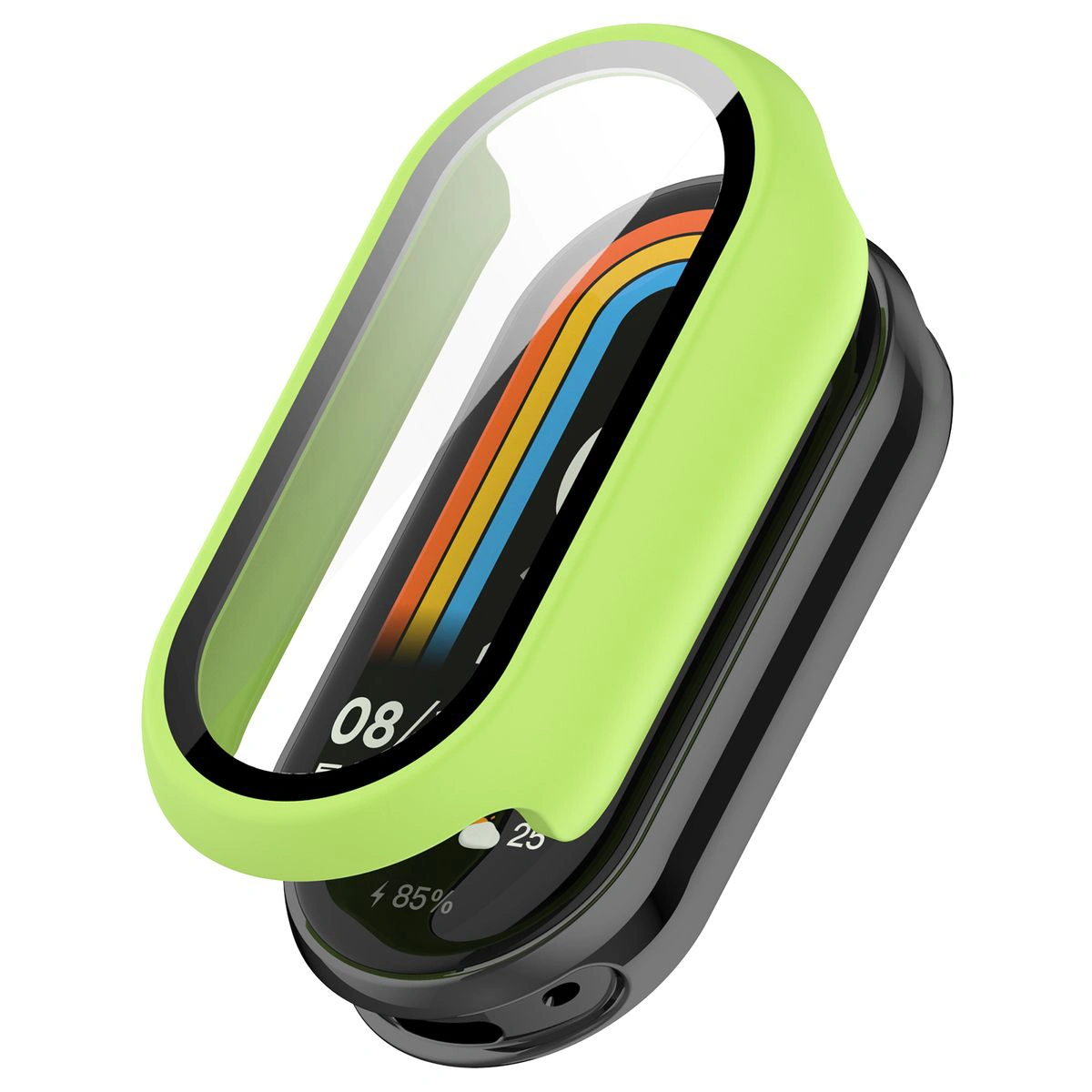 Wizualizacja nakładania etui Bizon Case Watch Adamo do Smart Band 10